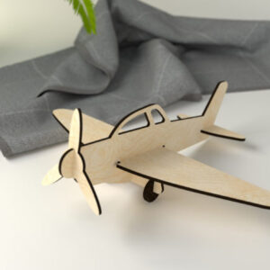 Holz-Bastelset Flugzeug – Kreativ Bauen & Bemalen für Kinder