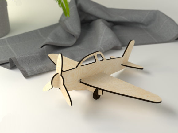 Holz-Bastelset Flugzeug – Kreativ Bauen & Bemalen für Kinder