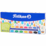 Pelikan Deckfarbkasten – 12 lebendige Farben mit Pinsel für endlosen Malspaß