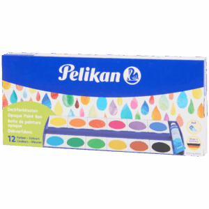 Pelikan Deckfarbkasten – 12 lebendige Farben mit Pinsel für endlosen Malspaß